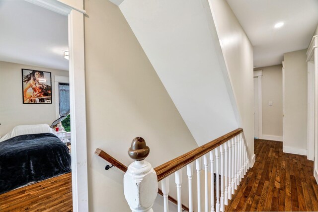 727 Hammond St, Bangor, ME 04401 - corridor with wood finished floors and baseboards