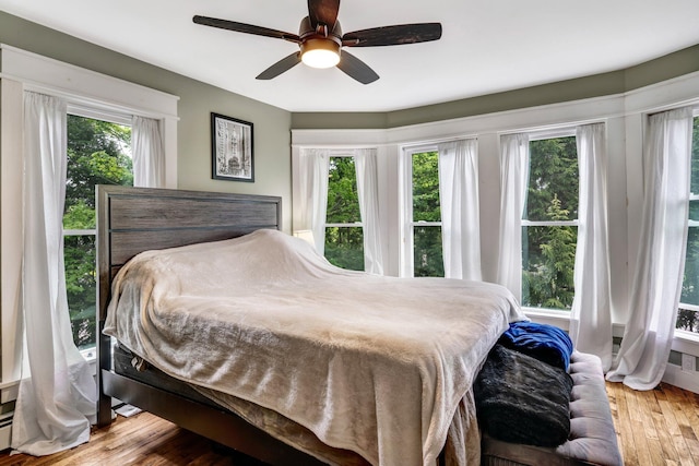 727 Hammond St, Bangor, ME 04401 - bedroom with wood finished floors and ceiling fan