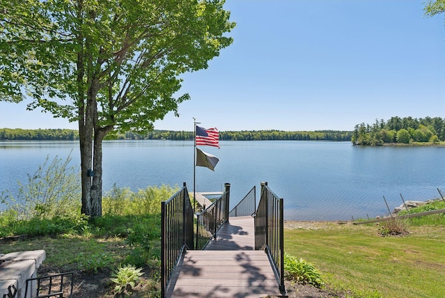 193 Park Ln, Windsor, ME 04363 - dock featuring a water view
