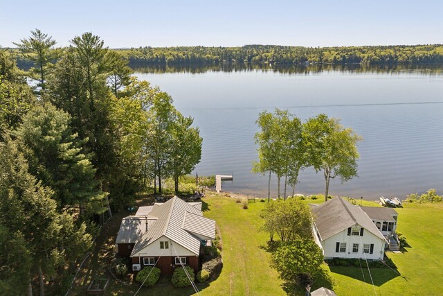 193 Park Ln, Windsor, ME 04363 - aerial view of property and surrounding area featuring a large body of water