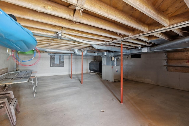 193 Park Ln, Windsor, ME 04363 - unfinished basement featuring heating unit and heating fuel
