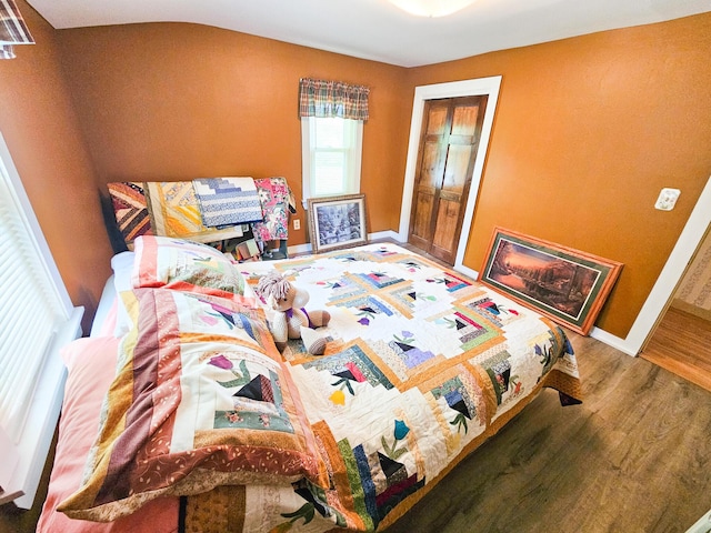 856 Weeks Mills Rd, New Sharon, ME 04955 - bedroom featuring wood finished floors and baseboards