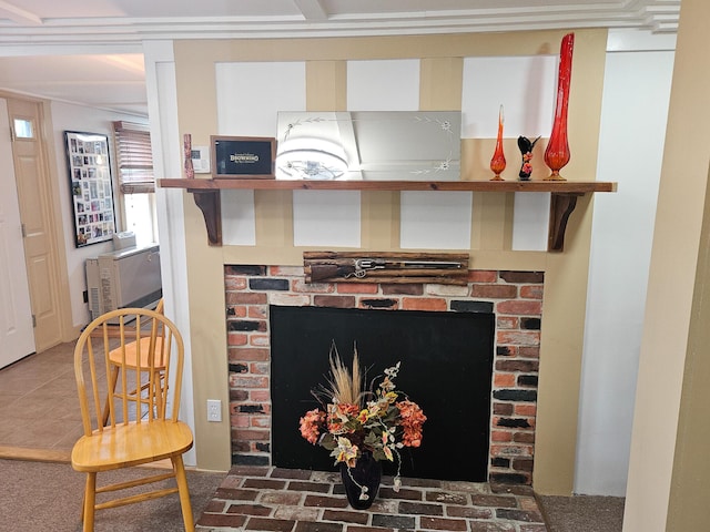 856 Weeks Mills Rd, New Sharon, ME 04955 - detailed view of a fireplace