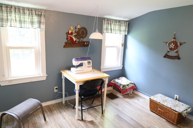 856 Weeks Mills Rd, New Sharon, ME 04955 - recreation room featuring wood finished floors and baseboards