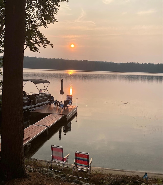 12B Trues Point Rd, New Gloucester, ME 04260 - dock with a water view