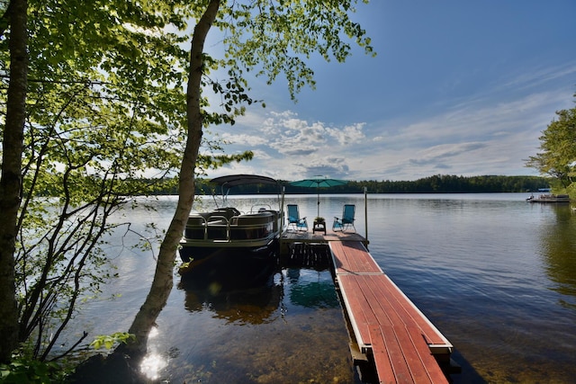 12B Trues Point Rd, New Gloucester, ME 04260 - dock with a water view