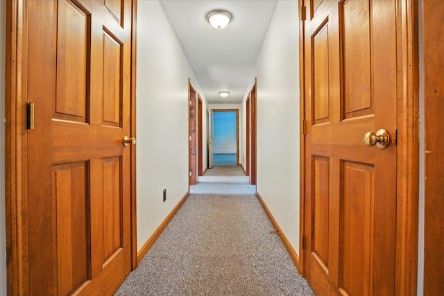 473 Davenport Hill Rd, Jay, ME 04239 - corridor featuring light colored carpet and baseboards