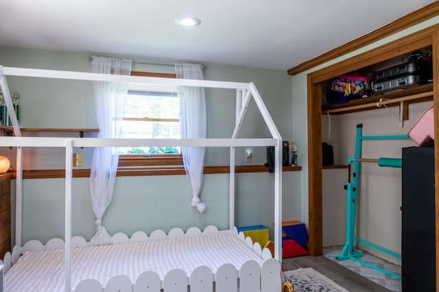 1007 Old Stage Rd, Woolwich, ME 04579 - bedroom with a closet and recessed lighting