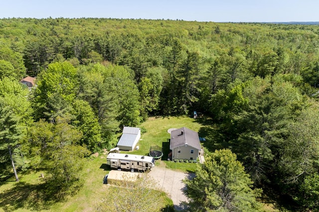 1007 Old Stage Rd, Woolwich, ME 04579 - view from above of property with a heavily wooded area