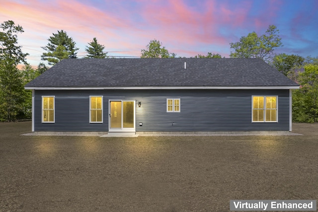 25 Sarah Vaughn Rd, Hollis, ME 04042 - rear view of property featuring roof with shingles