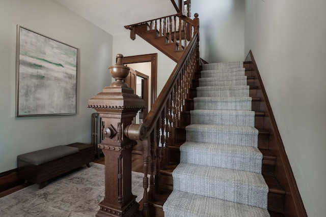 205 Beach St, Saco, ME 04072 - stairs with wood finished floors