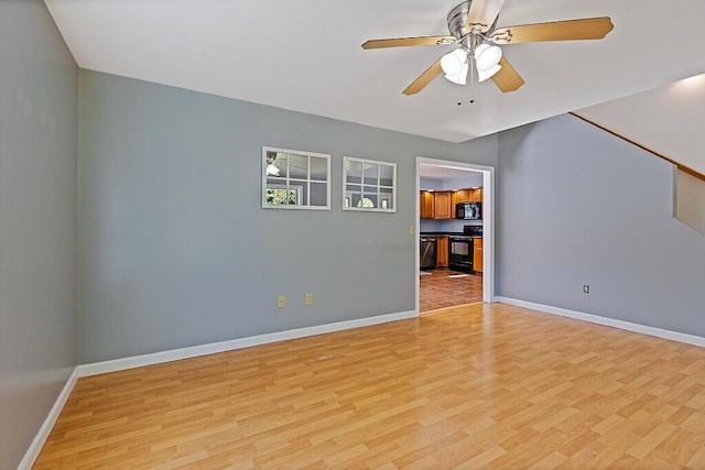 40 Guptill Rd, Belgrade, ME 04917 - unfurnished room featuring light wood-type flooring and ceiling fan