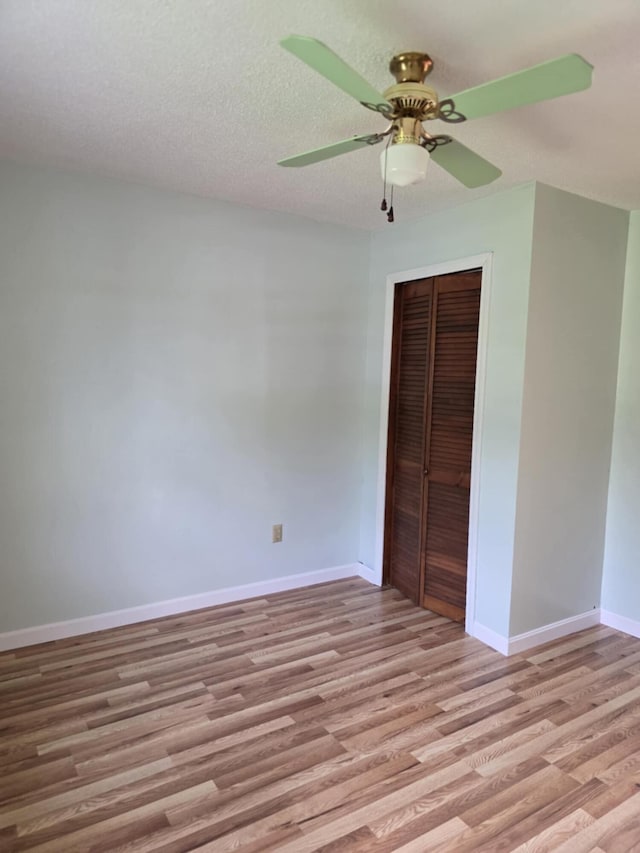 61 Gagnon Rd, Oakland, ME 04963 - spare room featuring light wood-style floors, baseboards, and ceiling fan
