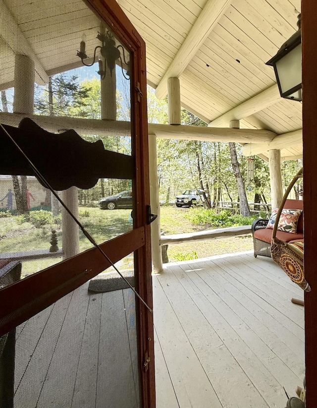 22 Old Mill Rd, Talmadge, ME 04492 - view of wooden deck
