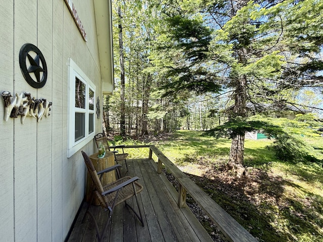 22 Old Mill Rd, Talmadge, ME 04492 - view of deck