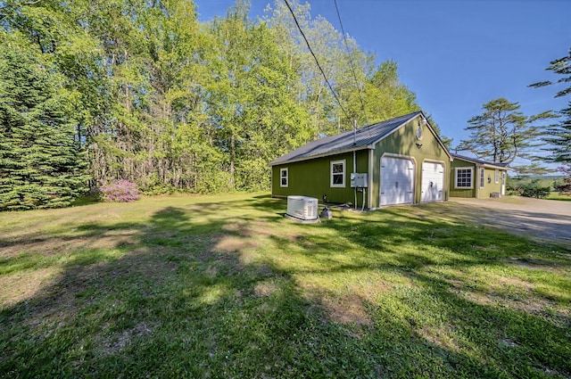 3 Reeds Ln, Belfast, ME 04915 - view of side of property with a yard and central AC