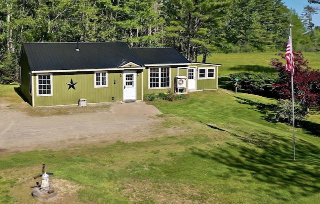 3 Reeds Ln, Belfast, ME 04915 - view of front of property featuring a front lawn and metal roof