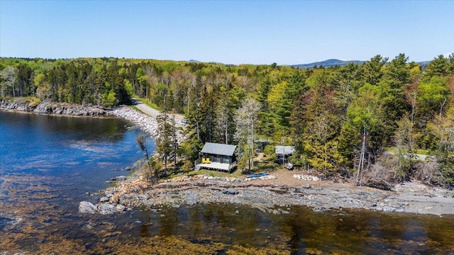 459 Main Rd, Islesboro, ME 04848 - water view featuring a heavily wooded area