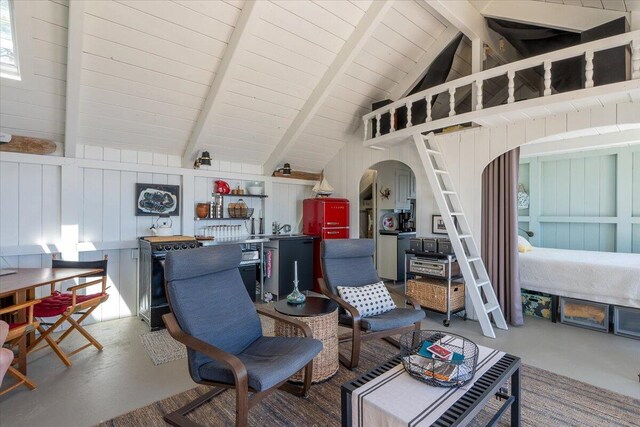 459 Main Rd, Islesboro, ME 04848 - living room with arched walkways