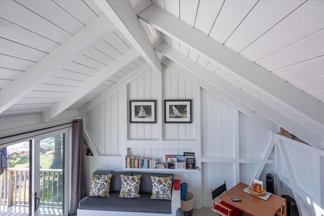 459 Main Rd, Islesboro, ME 04848 - bonus room featuring wood ceiling and wooden walls