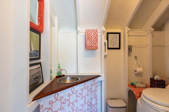 459 Main Rd, Islesboro, ME 04848 - half bath featuring toilet and vanity