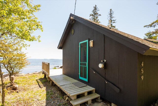 459 Main Rd, Islesboro, ME 04848 - view of outdoor structure with a water view