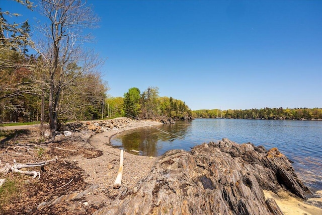459 Main Rd, Islesboro, ME 04848 - water view with a heavily wooded area