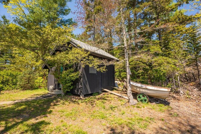 459 Main Rd, Islesboro, ME 04848 - view of yard with a storage shed