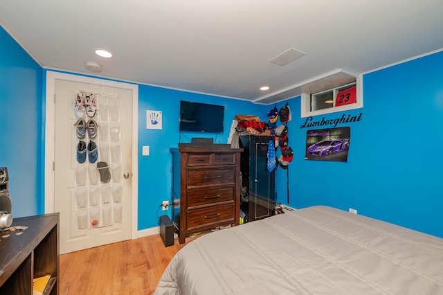 68 Lone Pine Rd, Waterboro, ME 04061 - bedroom with wood finished floors, recessed lighting, and baseboards