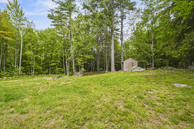 398 Hopper Rd, Acton, ME 04001 - view of yard featuring a wooded view