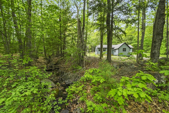 398 Hopper Rd, Acton, ME 04001 - view of yard with a wooded view