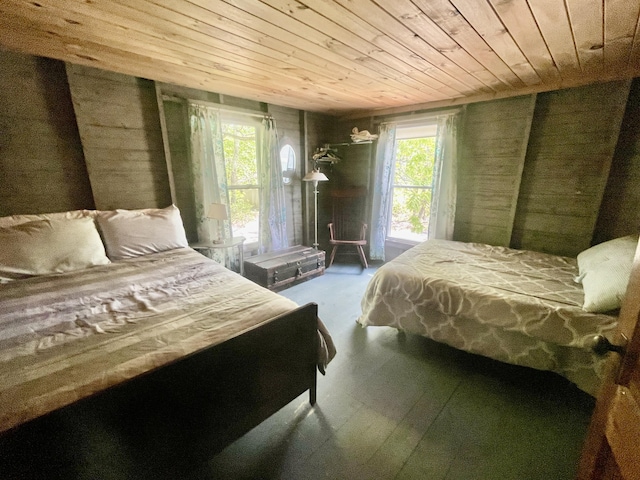 51 Rock Haven Dr, West Bath, ME 04530 - bedroom with wooden ceiling