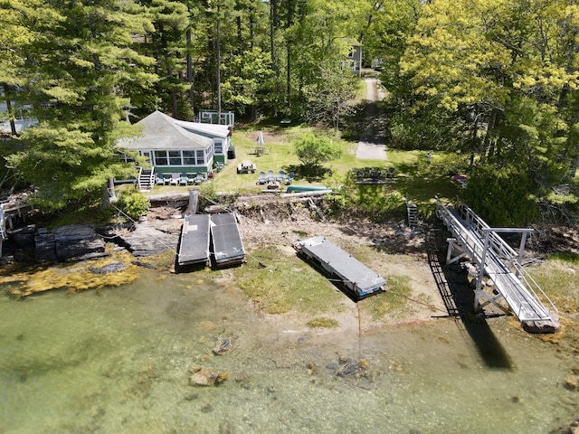 51 Rock Haven Dr, West Bath, ME 04530 - aerial view of a heavily wooded area