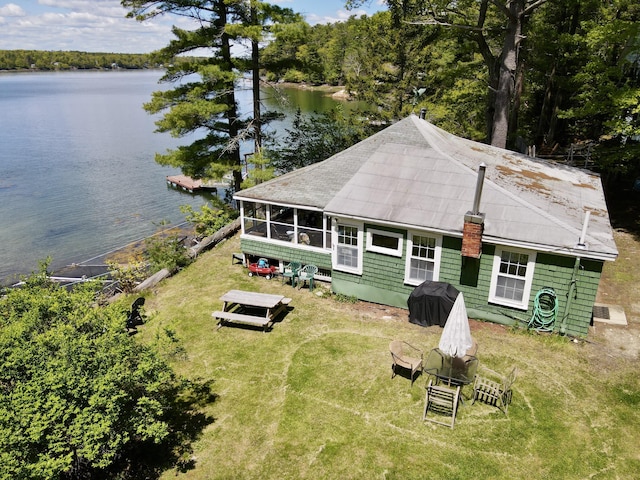 51 Rock Haven Dr, West Bath, ME 04530 - aerial view of property and surrounding area featuring a nearby body of water