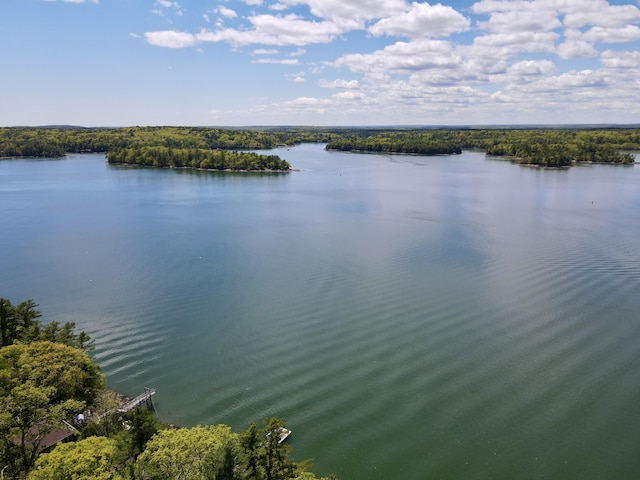 51 Rock Haven Dr, West Bath, ME 04530 - water view with a heavily wooded area