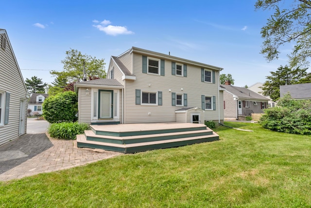 61 Carlyle Rd, Portland, ME 04103 - back of house with a lawn, a deck, and a patio area
