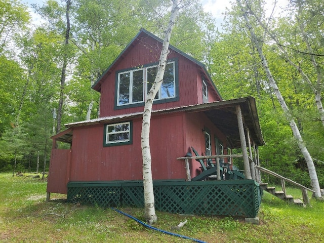 16 Mellen Ln, Wilton, ME 04294 - view of home's exterior featuring metal roof
