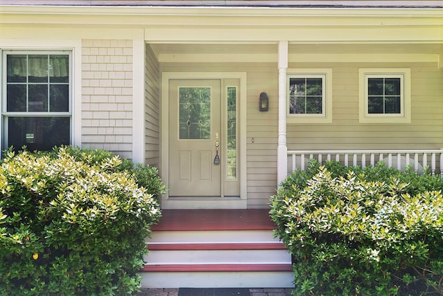 61 Crestview Ln, Brunswick, ME 04011 - property entrance featuring covered porch
