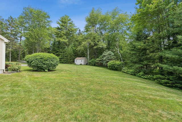 61 Crestview Ln, Brunswick, ME 04011 - view of green lawn with a storage shed