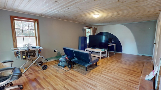 99 Kenduskeag Ave, Bangor, ME 04401 - home office featuring wood finished floors and wood ceiling