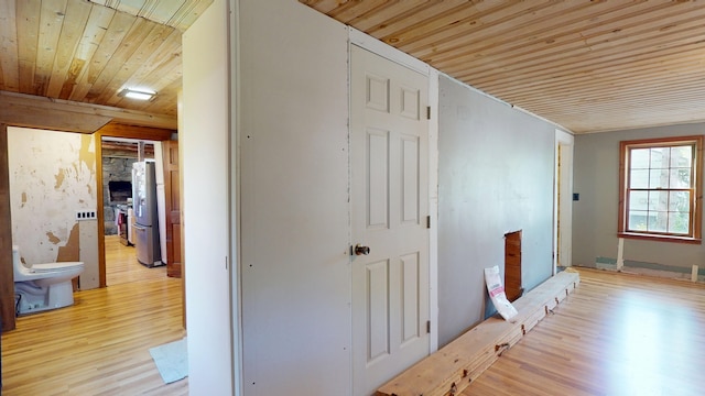 99 Kenduskeag Ave, Bangor, ME 04401 - hall featuring wood ceiling and light wood finished floors
