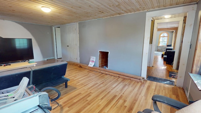 99 Kenduskeag Ave, Bangor, ME 04401 - home office with wood finished floors and wood ceiling