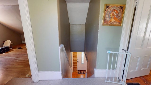 99 Kenduskeag Ave, Bangor, ME 04401 - staircase with wood finished floors and baseboard heating