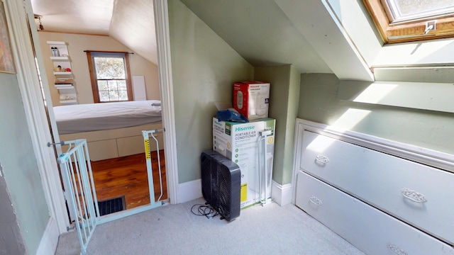 99 Kenduskeag Ave, Bangor, ME 04401 - laundry area featuring carpet floors and a skylight
