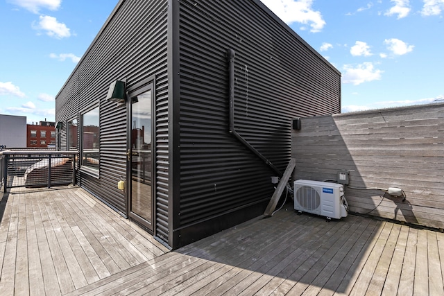 15 Brown St Unit 405, Portland, ME 04101 - wooden terrace with ac unit