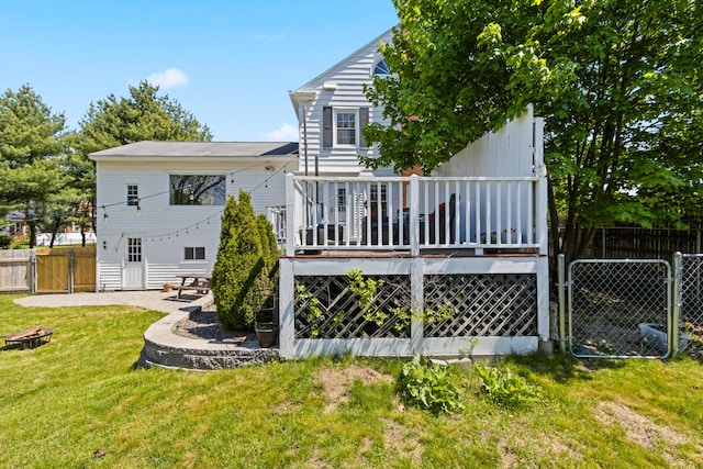 797 Main St, South Portland, ME 04106 - rear view of property featuring a deck and a gate