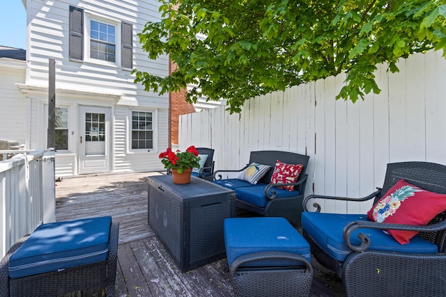 797 Main St, South Portland, ME 04106 - wooden terrace featuring outdoor lounge area
