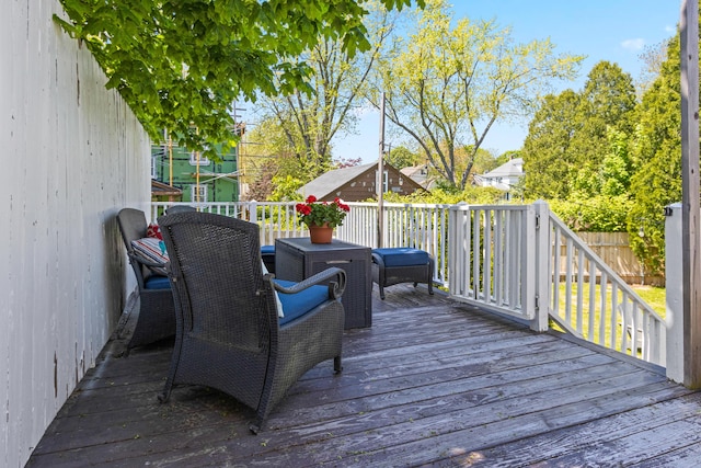 797 Main St, South Portland, ME 04106 - wooden deck with a fenced backyard