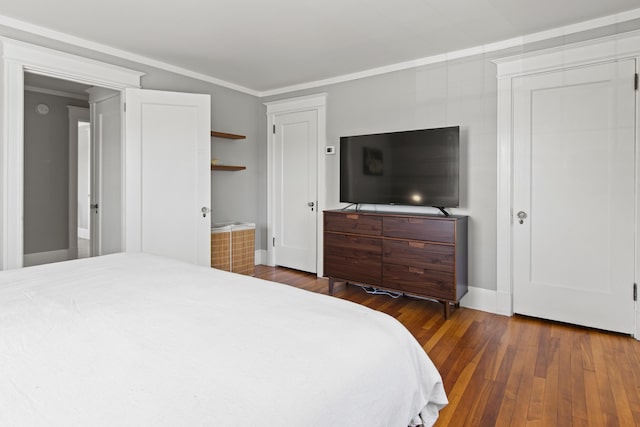797 Main St, South Portland, ME 04106 - bedroom with wood finished floors, ornamental molding, and baseboards