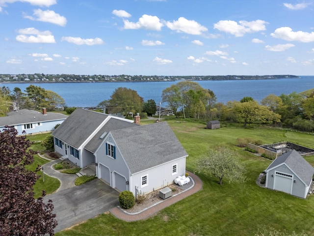 14 Merriconeag Ln, Harpswell, ME 04079 - aerial view of property and surrounding area featuring a nearby body of water